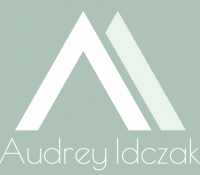 Logo Audrey Idczak-fond bleu